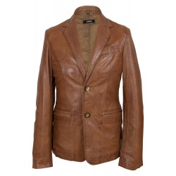 Heren Leren Jas Blazer bruin Heren Leren Jas Blazer bruin